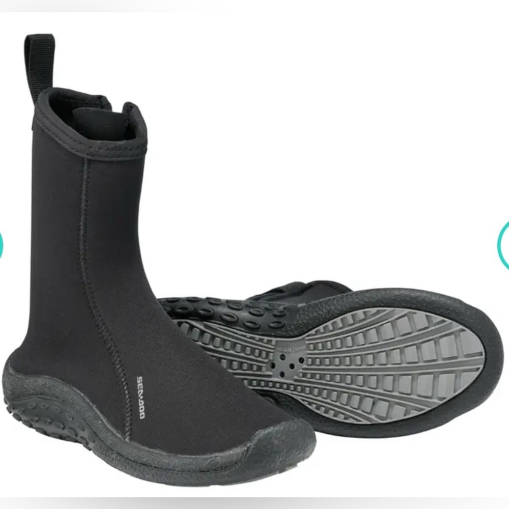 NEW Black Sea Doo Unisex Wetsuit Neoprene Boots 8M 10W